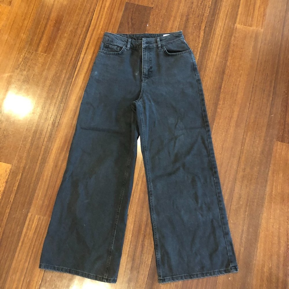 Cute Black Wide Leg Jean